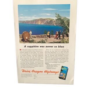 Vintage 1939 Oregon A Sapphire Was Never so Blue Ad Advertisement